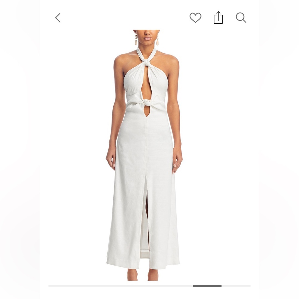 Cult Gaia Ivory Knotted Backless Dress NWT - Picture 3 of 9